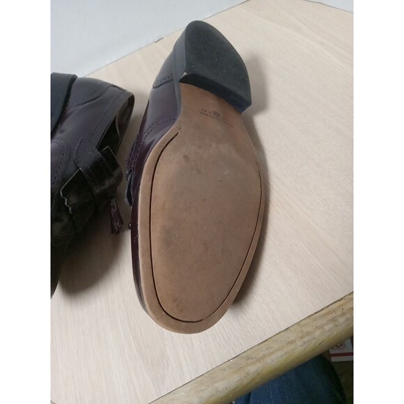 Bostonian Classics Shoes Wingtip Tassels 20378 Loafers Sz 11W Burgundy Leather - Picture 8 of 10